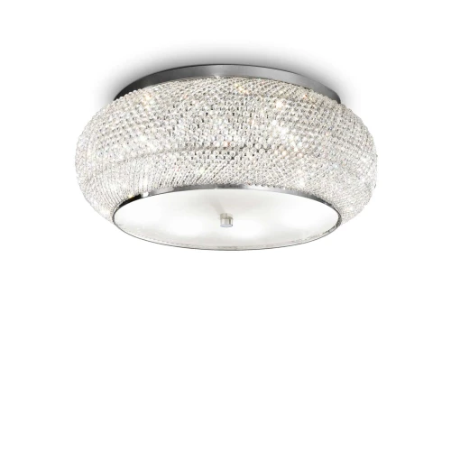 Plafon PASHA' PL10 srebrny 10xE14 szer.55cm