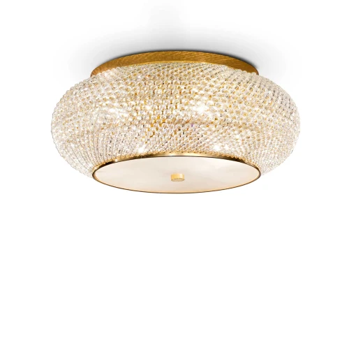 Plafon PASHA' PL10 złoty 10xE14 szer.55cm