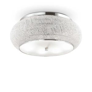 Plafon Ideal Lux PASHA' PL14 srebrny 14xE14 szer.65cm