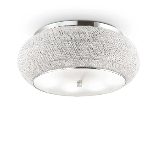 Plafon PASHA' PL14 srebrny 14xE14 szer.65cm