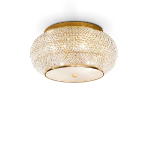 Plafon Ideal Lux PASHA' PL6 złoty 6xE14 szer.40cm