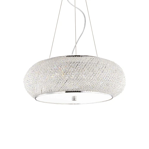 Lampa wisząca PASHA SP10 srebrna 10xE14 wys.25cm