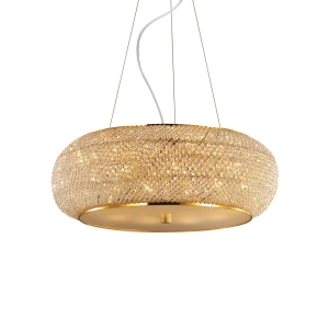 Lampa wisząca Ideal Lux PASHA SP10 złota 10xE14 wys.25cm