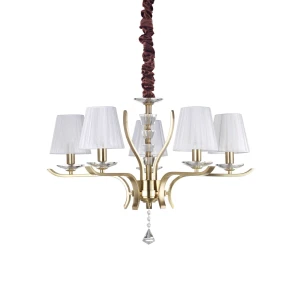 Lampa wisząca Ideal Lux PEGASO SP5 mosiądz 5xE14 wys.62cm