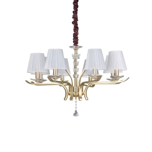 Lampa wisząca Ideal Lux PEGASO SP8 mosiądz 8xE14 wys.66cm