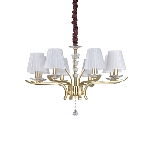 Lampa wisząca PEGASO SP8 mosiądz 8xE14 wys.66cm