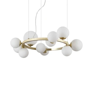 Lampa wisząca Ideal Lux PERLAGE SP11 mosiądz 11xG9 wys.38cm