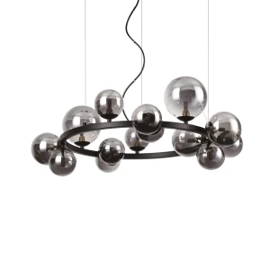 Lampa wisząca Ideal Lux PERLAGE SP14 czarna 14xG9 wys.40cm