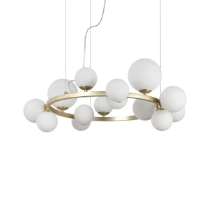 Lampa wisząca Ideal Lux PERLAGE SP14 mosiądz 14xG9 wys.40cm