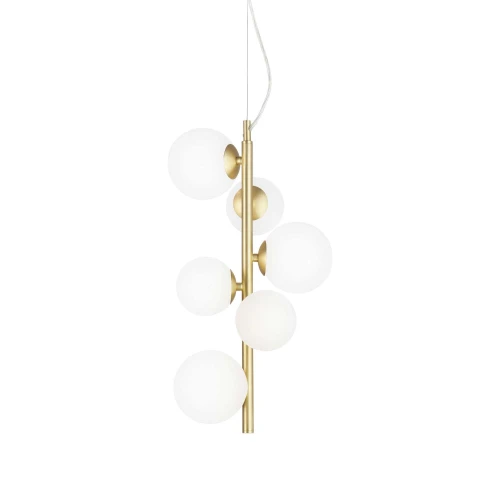 Lampa wisząca PERLAGE SP6 mosiądz 6xG9 wys.58cm