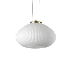 Lampa wisząca Ideal Lux PLISSE SP1 D35 mosiądz 1xE27 wys.29cm