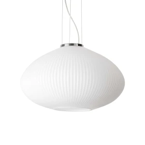 Lampa wisząca Ideal Lux PLISSE SP1 D45 srebrna 1xE27 wys.36cm