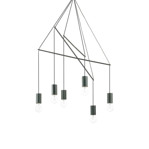 Lampa wisząca POP SP6 czarna 6xE27 wys.100cm