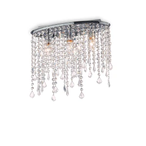 Plafon Ideal Lux RAIN PL3 srebrny 3xE14 szer.40cm