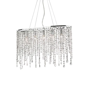 Lampa wisząca Ideal Lux RAIN SP5 srebrna 5xE14 wys.55cm