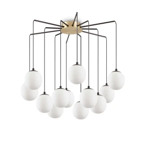 Lampa wisząca Ideal Lux RHAPSODY SP12 mosiądz 12xG9 wys.54cm