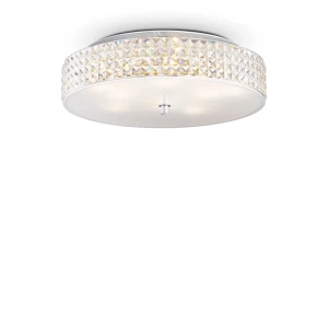 Plafon Ideal Lux ROMA PL9 srebrny 9xG9 szer.50cm