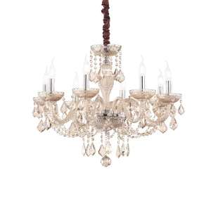 Lampa wisząca Ideal Lux ROSE SP8 srebrna 8xE14 wys.71cm