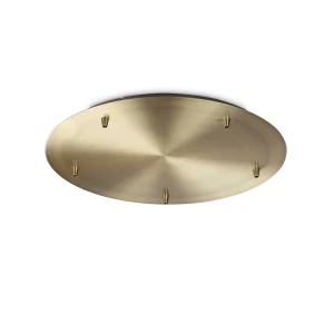 Ideal Lux Rosone Standard 5 Luci Ottone Brunito