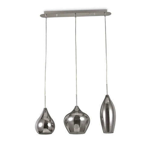 Lampa wisząca SOFT SP3 FUME srebrna 3xE14 wys.40cm