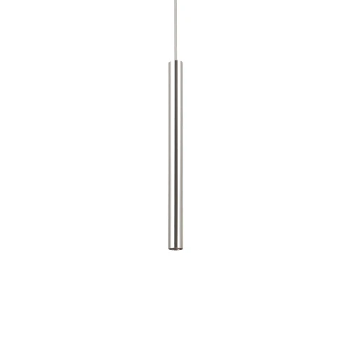 Lampa wisząca ULTRATHIN SP D040 ROUND srebrna 1xLED wys.60cm