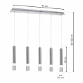 Lampa wisząca ICE 25W LED chrom