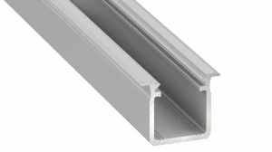 Profil aluminiowy SREBRNY TYP G 2m + Klosz mleczny