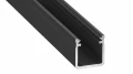 Profil aluminiowy czarny TYP Y 1m + Klosz mleczny