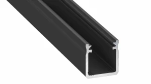 Profil aluminiowy czarny TYP Y 1m + Klosz mleczny