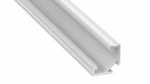 Profil aluminiowy NAROŻNY TYP C 1m + Klosz mleczny