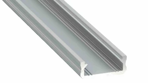 Profil aluminiowy SREBRNY TYP D 2m + Klosz mleczny
