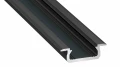 Profil aluminiowy czarny TYP Z 1m + Klosz mleczny