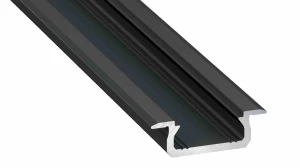 Profil aluminiowy czarny TYP Z 1m + Klosz mleczny