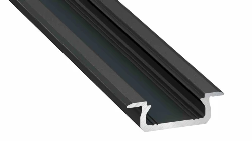 Profil aluminiowy czarny TYP Z 1m + Klosz mleczny