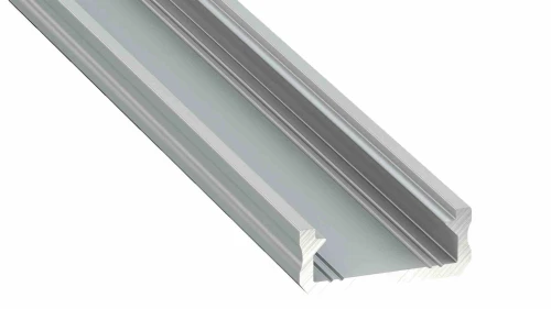Profil aluminiowy SREBRNY TYP D 1m + Klosz mleczny