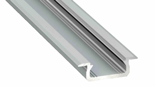 Profil aluminiowy SREBRNY TYP Z 1m + Klosz mleczny