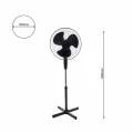 Wentylator STOJĄCY EKO-LIGHT 16'' czarny