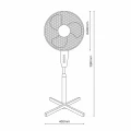 Wentylator STOJĄCY EKO-LIGHT 16'' biały