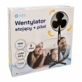 Wentylator STOJĄCY EKO-LIGHT Z PILOTEM 16'' biały