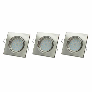 Lampa podtynkowa KWADRATOWYCH 3x5W GU10 Srebrny