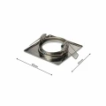 Lampa podtynkowa KWADRATOWYCH 3x5W GU10 Srebrny