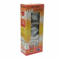 Lampa podtynkowa KWADRATOWYCH 3x5W GU10 Srebrny