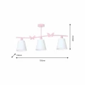 Lampa wisząca ALICE 3xE14 Różowy