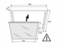 Plafon RAMKA 600X600 DO PANELU LED biały szer.60cm