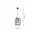 Lampa wisząca RALPH 1xE27 czarny