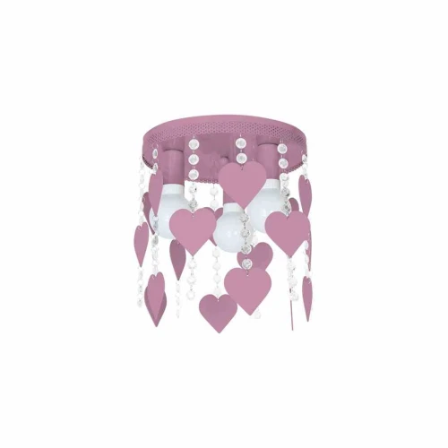 Plafon CORAZON różowy 3xE27 szer.30cm