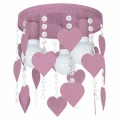 Plafon CORAZON różowy 3xE27 szer.30cm