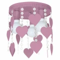 Plafon CORAZON różowy 3xE27 szer.30cm
