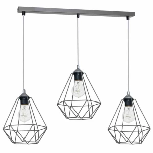 Lampa wisząca BASKET 3xE27 szary