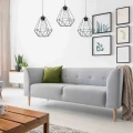 Lampa wisząca BASKET 3xE27 szary